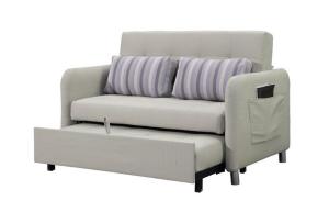 Sofá cama de tela de tres cuerpos