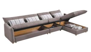 Sofá cama de tela para salas de estar