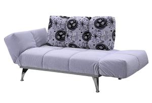 Sofá cama de tela con brazo plegable 