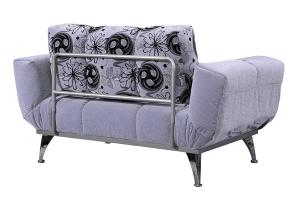 Sofá cama de tela con brazo plegable 