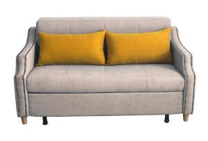 Sofá cama de tela plegable con lugar para almacenamiento 