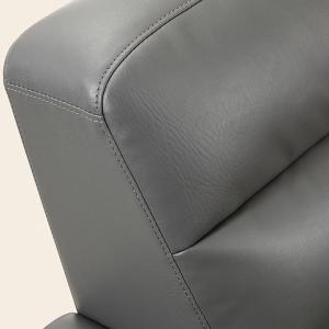 Sofá moderno para oficina de cuero gris 