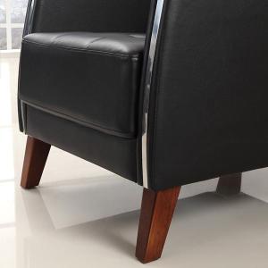 Set de sillones y sofá de tres cuerpos de cuero 