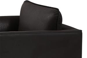 Sofá para oficina de cuero negro 