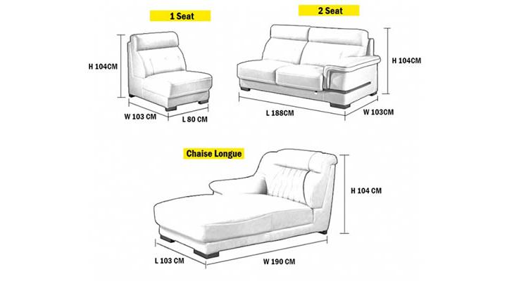 Sofá de piel contemporáneo GF088