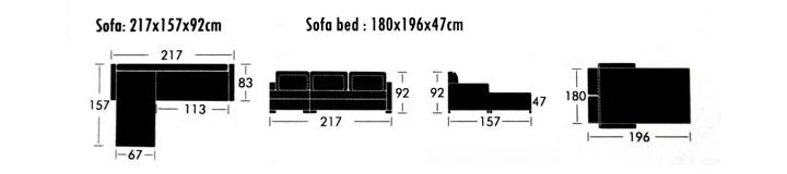 Sofá cama deslizable AD162